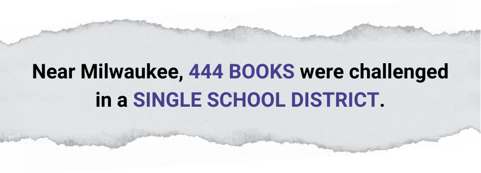 Statistic on book bans. 